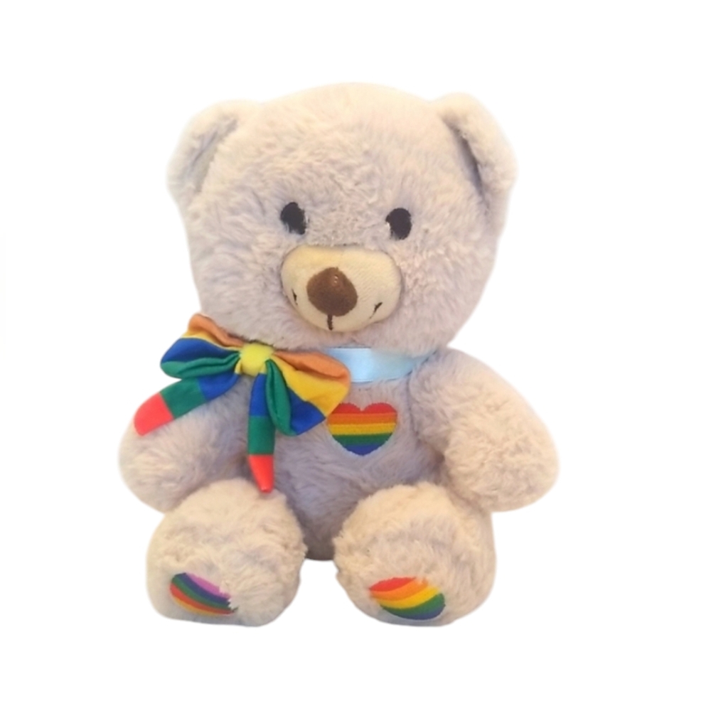 Rainbow Pride Teddy Bear Plush Stuffed Animal Toy